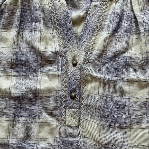 Caffe Marrakesh Jasper Plaid Popover Blouse - Picture 6 of 12